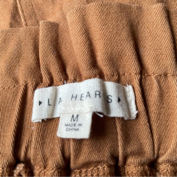 LA Hearts Pacsun Paperbag Shorts High Waist Elastic Stretch Tan Pockets M - Picture 7 of 7